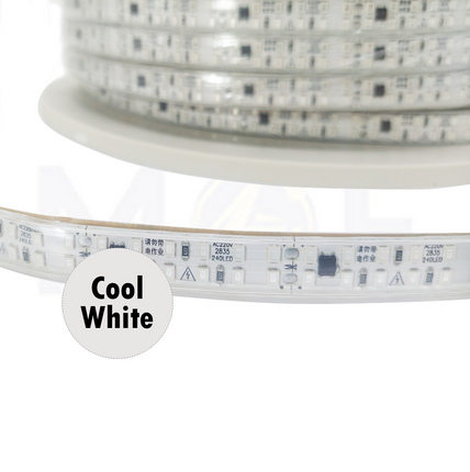 Greenlite LED Strip Light Double Coolwhite Cut: 5cm 220V 12w/mt 2835 12mm 240Led