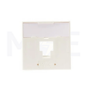 3m Volition Keystone Face Plate 1-port with transparent label field for Cable Trunk | Cover for Cat6 RJ45 Network Keystone Jack | 2module | VOL-FP4M-F1k