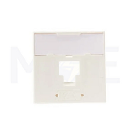 3m Volition Keystone Face Plate 1-port with transparent label field for Cable Trunk | Cover for Cat6 RJ45 Network Keystone Jack | 2module | VOL-FP4M-F1k