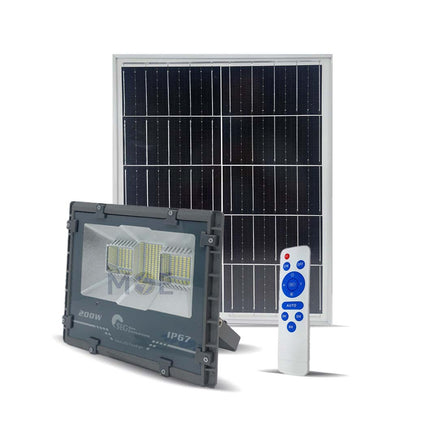SEG LED IP67 SMD Solar Floodlight With Solar Panel & Remote Control Daylight 200W | NH-SE200W