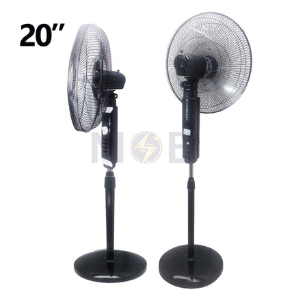 BEA Stand Fan With Timer Black 3 Speed 75W 5 Blades 20inch | FS-20430