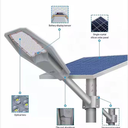 Viko LED SMD IP67 Solar Street Light With Remote Controller Warmwhite 600W | MJ-XJ806