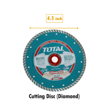 Total Turbo Diamond Wet and Dry Cutting Disc 115x22.2mm | TAC2131153