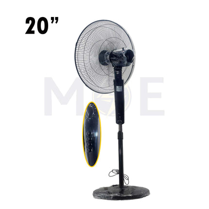 AGI Stand Fan With Timer Black 3 Speed 80W 5 Blades 20inch | AG-2013