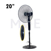 AGI Stand Fan With Timer Black 3 Speed 80W 5 Blades 20inch | AG-2013