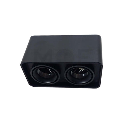 Onlex Double Downlight Spotlight Frame Black Surface Adjustable Rectangular 2xGU10 19.5x10x10cm