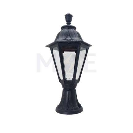 Fumagalli Hexagonal Lantern with clear panels MINILOT/RUT Black E27 53cm  | E26.111.000.AXE27