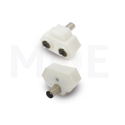 Coaxial TV antenna signal Splitter 1x IEC Male (plugs) to 2x IEC Female (socket) 2-Way