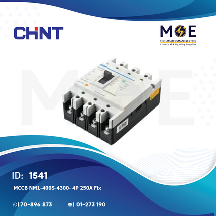 Chint MCCB NM1-400S/4300/ 4P 250A Fix | 121060 | دجنتور صناعي