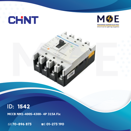 Chint MCCB NM1-400S/4300/ 4P 315A Fix | 121061 | دجنتور صناعي