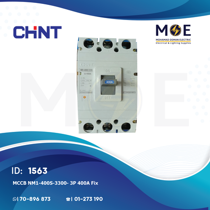 Chint MCCB NM1-400S/3300/ 3P 400A Fix | 121053-126644 | دجنتور صناعي