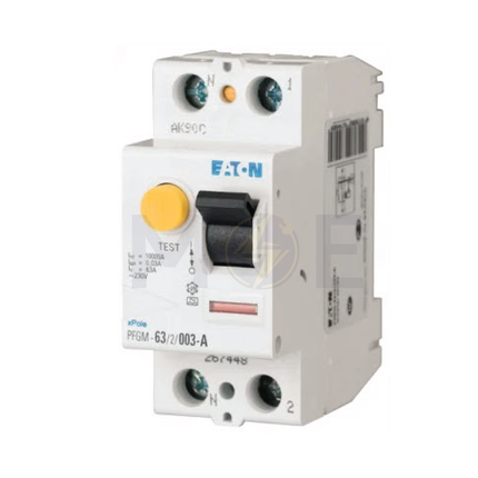 EATON RCCB AC-Type 16A 2P 30mA | mRCM-16/2/003 | دجنتور ديفرنسيال حماية مزدوجة - قاطع دفرنسيال مع حماية من الحمل الزائد