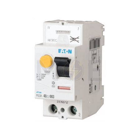 EATON RCCB AC-Type 40A 2P 30mA | mRCM-40/2/003 | دجنتور ديفرنسيال حماية مزدوجة - قاطع دفرنسيال مع حماية من الحمل الزائد