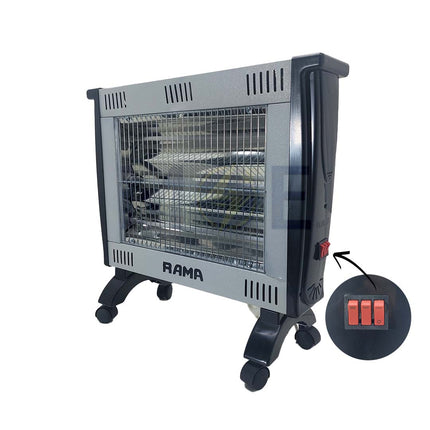 RAMA Simo-40 Electric Quartz Heater Gray / Black (4x700W) 2800W | Simo-40
