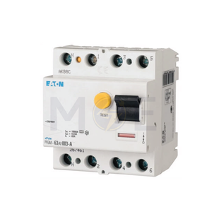 EATON RCCB AC-Type 25A 4P 30mA | mRCM-25/4/003 | دجنتور ديفرنسيال حماية مزدوجة - قاطع دفرنسيال مع حماية من الحمل الزائد