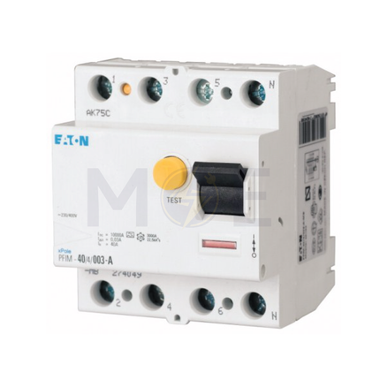 EATON RCCB AC-Type 40A 4P 30mA | mRCM-40/4/003 | دجنتور ديفرنسيال حماية مزدوجة - قاطع دفرنسيال مع حماية من الحمل الزائد