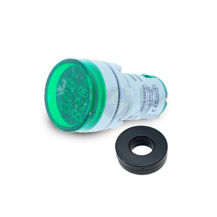 Amp & Votmeter signal lamp Volt/Ampere Green 60-500V 0-100A AC 22mm | AD16-22DVA