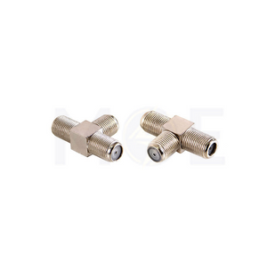 166-Coaxial Adapter F-Type Female X3 | T-Shape Triple Coupler 3-Way signal splitter Adapter | F-513