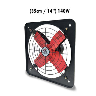 Copchi Industrial Exhaust Fan with Grill Square (35cm / 14") 140W |KFA-35 شفاط حديد صناعي مع شبك