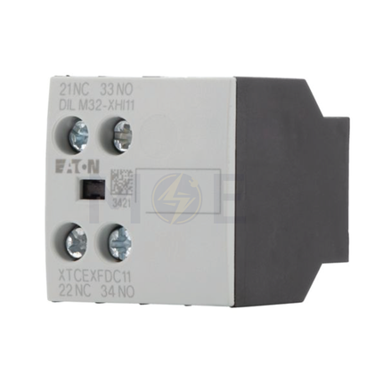 EATON Auxiliary Contactor 1NO+1NC Top Mount (DILM7 to DILM38) /(DILMP20 to DILMP45) | DILM32-XHI11 | مساعد كونتكتور - اكزليير