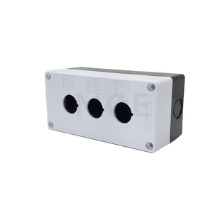Aelifv Control Box Push button White 3Hole 22mm | HR-BX3-22 علبة ظاهرة مثلثة ابيض