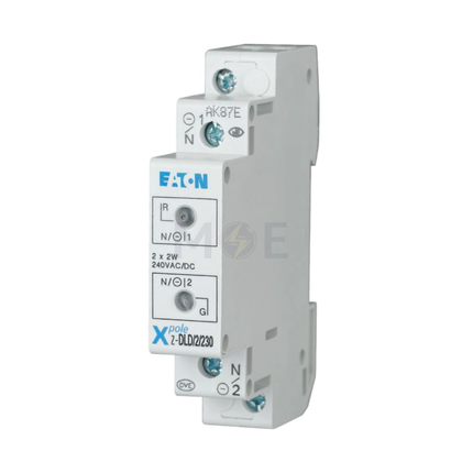 EATON Modular Double Signal Lamp Red/Green 230V AC/DC | ETN-Z-DLD/2/230 | دجنتور اشارة احمر/اخضر