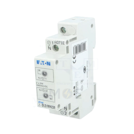 EATON Modular Double Signal Lamp White/White 230V AC/DC | Z-DLD/WH230 | دجنتور اشارة ابيض/ابيض