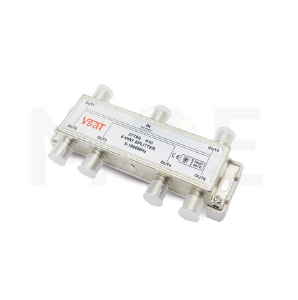 VSAT F-Type Coaxial Signal Splitter for CATV, Satellite, Antenna 6-Way | 2776S 610