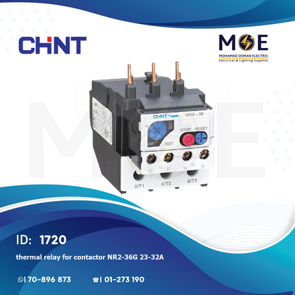 Chint Thermal Relay For Cont. NR2-36G 23-32A | ترميك للكونتكتور
