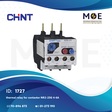 Chint Thermal Relay For Cont. NR2-25G 4-6A | ترميك للكونتكتور