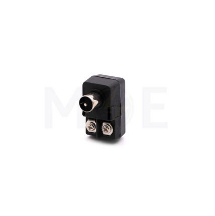 173-Coaxial connector TV Coaxial antenna Plug Male Right Angle Plastic Black 75-300ohm | K5092 - SL2003 فيش انتين دكر زاوية بلاستيك اسود