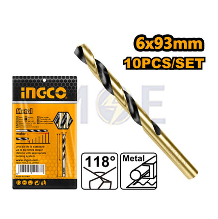 INGCO HSS Metal Drill Bit 6mm (TL:93mm , WL:57mm) | DBT1100603