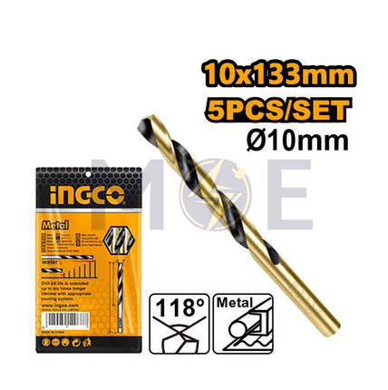 INGCO HSS Metal Drill Bit 10mm (TL:133mm , WL:87mm) | DBT1101003
