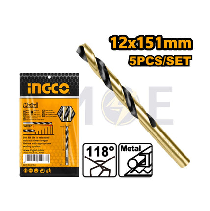 INGCO HSS Metal Drill Bit 12mm (TL:151mm , WL:101mm) | DBT1101203