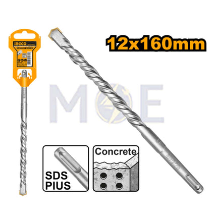 INGCO Industrial SDS Plus Concrete Drill Bit 12mm (TL:160mm , WL:90mm) | DBH1211201