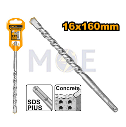 INGCO Industrial SDS Plus Concrete Drill Bit 16mm (TL:160mm , WL:90mm) | DBH1211601