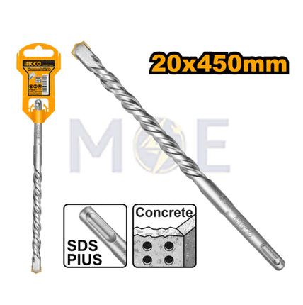 INGCO Industrial SDS Plus Concrete Drill Bit 20mm (TL:450mm , WL:350mm) | DBH1212004