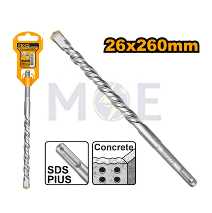 INGCO SDS Plus Concrete Drill Bit 26mm (TL:260mm , WL:185mm) | DBH1212601