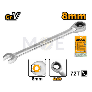 INGCO Industrial Combination Ratchet Spanner 8mm | HCSPAR081