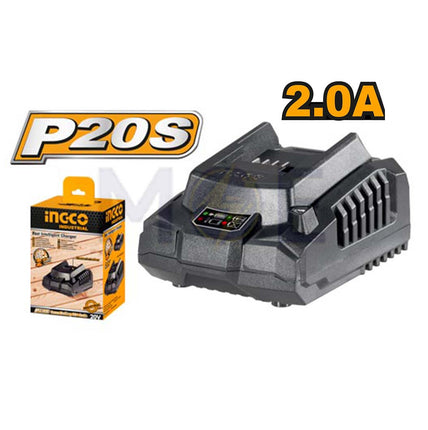 INGCO P20S Battery Charger Fast Intelligent 2A 20V | FCLI2001