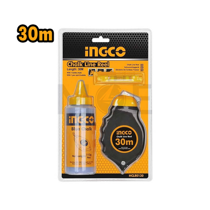 INGCO Chalk Line Reel / Mark thread & powder & eye balance 30mt | HCLR0130
