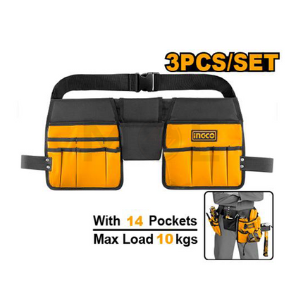 INGCO Waist Tool Bag Belt Multi-Purpose 14 Pocket | HTBP02031