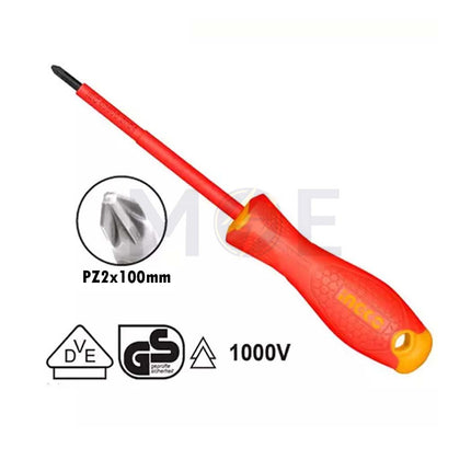 INGCO Industrial Insulated Screwdriver 1000V PZ2x100mm | HISD81PZ2100