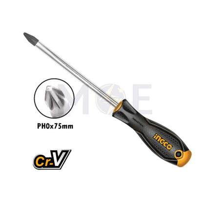 INGCO Industrial Phillips Screwdriver PH0x75mm | HS28PH0075