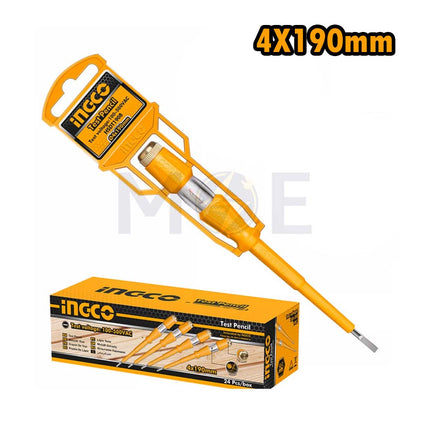 INGCO Slotted Voltage Tester Screwdriver 4X190mm HSDT1908