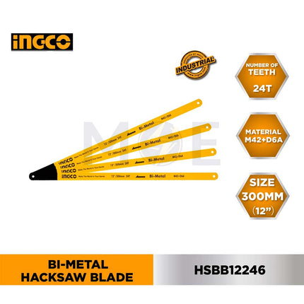 INGCO Bi-Metal HackSaw Blade Industrial M42+D6A 12inch 30cm 24T | HSBB12246