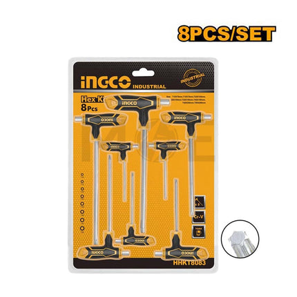 INGCO Industrial T-handle Torx Key set 8Pcs T10-T50 | HHKT8083