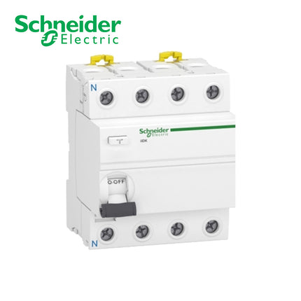Schneider Acti9 iIDK RCCB AC-Type (IEC 61008) 4P 25A 30mA | A9R50425 | دجنتور ديفرنسيال - قاطع دفرنسيال