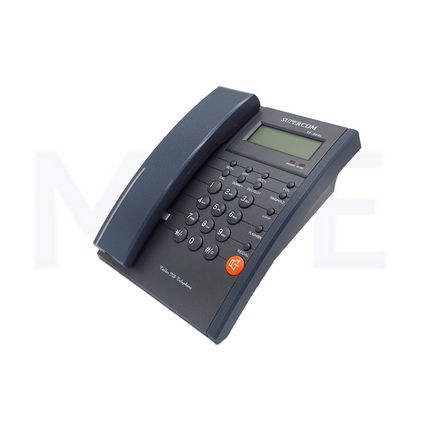 Supercom Landline Corded Desk Phone Full Option Caller ID LCD Display Speaker Iron Gray | TF999L