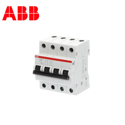 ABB MCB SH204T C25 4P 3kA 25A | 2CDS234001R0254 | دجنتور كهرباء ثلاثة فاز مع نتر - قاطع كهربائي رباعي